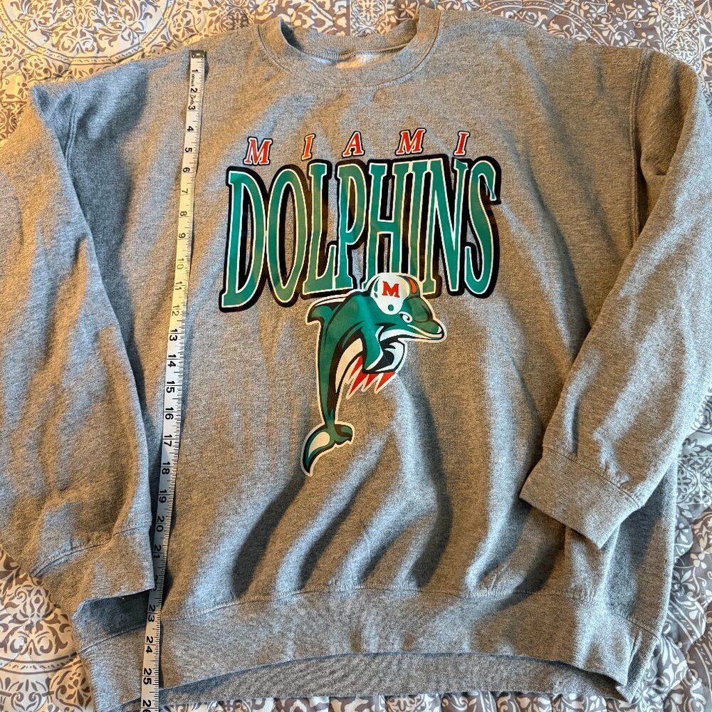 Miami Dolphins Grey Sweatshirt Men's Large